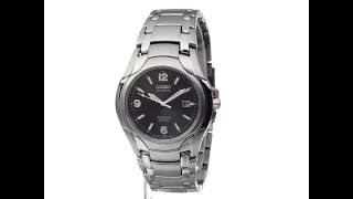 Citizen Eco Drive WR100 Mens BM6060 57F Titanium Bracelet Watch Citizen Clothing