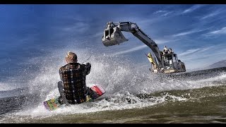 Track Hoe Boarding! Insane Epicness! | DEVINSUPERTRAMP