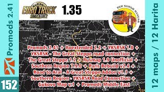 Euro Truck Simulator 2 DX11 - Naturalux ile Promods 2.41 + Promods Middle East ve 10 harita