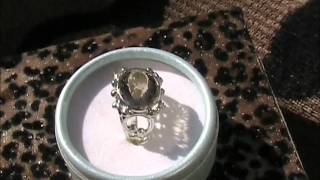 Ring "Princess" citrine. Sunny day light
