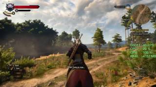 AMD Radeon RX 460 -- AMD Ryzen 3 1300X -- The Witcher 3 Wild Hunt FPS Test