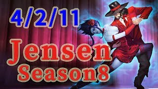 C9 Jensen Twisted Fate MID vs Karma Patch 8.2