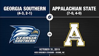 2019 Week 10 - Georgia Southern at Appalachian State
