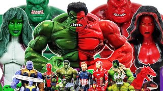 Hulk vs Thanos! Avengers Go~! Iron Man, Captain America, Spider-Man, Venom, She-Hulk