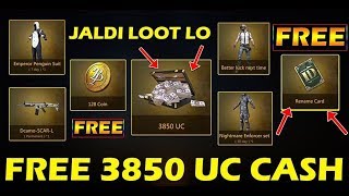 Get Free 3850 UC ,Gun Skin, legendary outfits & Much More in TGB Player Festival