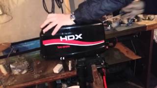 Краткий обоз и первый запуск лодочного мотора HDX 2.6