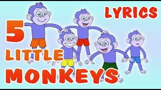 FIVE LITTLE MONKEYS with LYRICS.  Sing Along by COLETAS & PACHETE