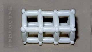 Плетение шдм кубиками Weaving cube balloons.