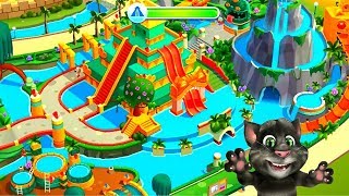 ГОВОРЯЩИЙ ТОМ АКВАПАРК  Talking Tom Pool  Анджела Хэнк Бен и Джинджер мультик игра видео для детей