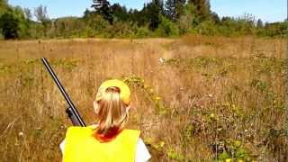 11YO girl youth pheasant hunt