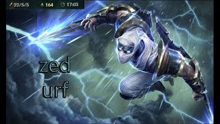 League Of Legends | URF : shockblade zed | full game