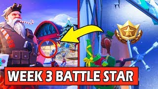 SECRET WEEK 3 BATTLE STAR LOCATION! *LOADING SCREEN* FORTNITE WEEK 3 FREE TIER (SNOW FALL)