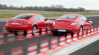 Audi A5, Hyundai Genesis Coupé - Hier sehen wir Rot