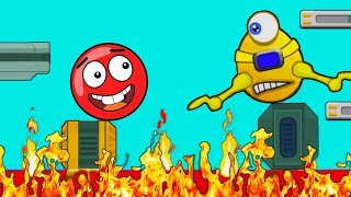 Красный Шарик играет с гравитацией! Red ball для детей! Желтый шар босс!