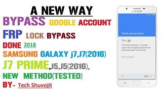 BYPASS GOOGLE ACCOUNT FRP SAMSUNG ANDROID 7.0 - 7.1 NEW WAY 2018