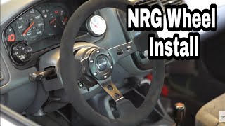 NRG Steering Wheel Install & SRS By Pass Trick! For 96 97 98 99 2000 Honda Civic. EJ & EK
