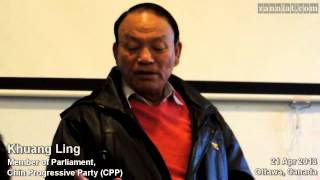 MP Khuang Ling (CPP) speech in Falam Baptist Church, Ottawa, Canada