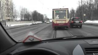 Трамвайные пути разворот и поворот.
