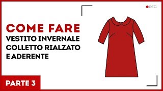 Come cucire vestito invernale? Colletto rialzato e aderente. Parte 3.