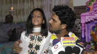 Bhojpuri Super Star Khesari Lal Yadav With Daughter - Ganesh Chaturthi Celebrations 2016 At His Home