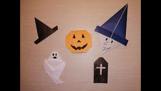 10 EASY ORIGAMI FOR HALLOWEEN(FOR KIDS) 2020 DIY