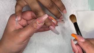 Acrylic Nails Tutorials For Beginners | Step by Step Nails | Valentines Day Nails Tutorial |
