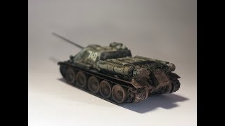 Окраска истребителя танков СУ-100 от компании ЗВЕЗДА в масштабе 1/35. 3688
