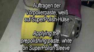 Spiegelglanz polieren auf Edelstahl Flächen
