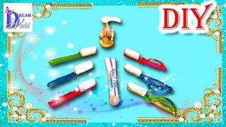 Как сделать Зубную щетку, пасту, мыло для кукол. DIY. How to make Dolls Toothbrush, paste and soap
