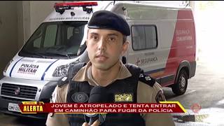 JF: Jovem rouba veterinária e tenta entrar em caminhão para fugir da polícia