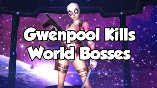 [Marvel Future Fight] Gwenpool Kills World Bosses