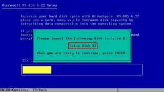 Установка ms dos 6.22 с флоппи дисков .