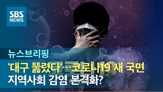 '대구 뚫렸다'…코로나19 새 국면, 지역사회 감염 본격화? / SBS / 주영진의 뉴스브리핑