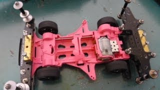 ミニ四駆　VSシャーシ　改造　蛍光ピンク　TAMIYA　MINI4WD