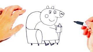 Como dibujar La Mama de Peppa Pig | Dibujo Mama Pig