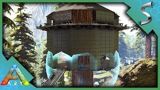 TEK TREEHOUSE BASE! REDWOODS TEK TIER OUTPOST BUILDING! - Ark: Survival Evolved [S4E104]