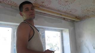 Как прикрепить карниз на натяжном потолке. Крепление карниза.[Priori]