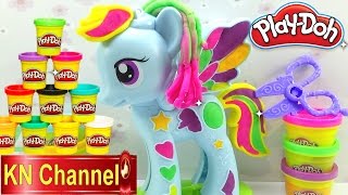 Đồ chơi trẻ em Play-doh Bé Na trang điểm Pony bằng đất sét  Rainbow Dash make up Kids toys