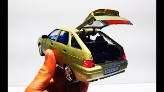 Большая моделька машинка золотая ВАЗ LADA 2112 свет и звук! Распаковка и обзор. Про машинки.