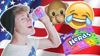BRITISH BOY TRIES AMERICAN CANDY!!!!!