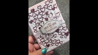 Stampin Up! 2020 Mini Catalogue Heart To Heart Glittery Card Stamping with DonnaG!