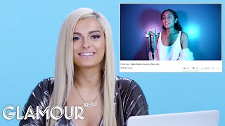 Bebe Rexha Watches Fan Covers on YouTube | Glamour