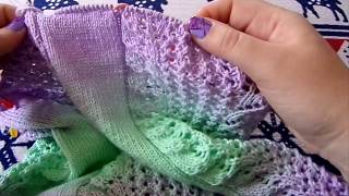 Летняя безрукавка с ажурным узором. Вязание спицами. Часть 2