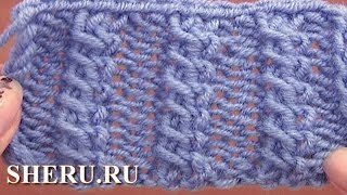 How To Knit  Cable Stitch Pattern Урок 11 Узор спицами коса из двух перекрещенных петель