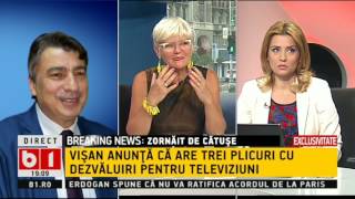 TALK B1- ZORNAIT DE CATUSE, VISAN ARE 3 PLICURI CU DEZVALUIRI PENTRU TELEVIZIUNI