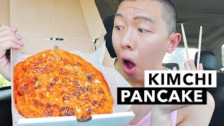 KIMCHI PANCAKE MUKBANG (김치전/Kimchijeon) | Korean Eating Show