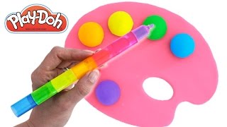 Learn Colors with Play Doh Animal Molds Elephant Lion Fun & Creative for Kids RainbowLearning