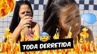 FIZ UMA MAQUIAGEM NO SOL DE 12:00 E OLHA O QUE ACONTECEU