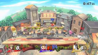 Super Smash Bros for Wii U Gameplay #7 - Link v Villager v Wii Fit Trainer