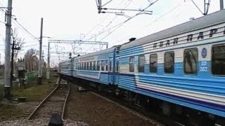 Электровоз ЧС2т-1035 с поездом Санкт-Петербург — Брянск